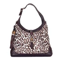 1:1 Gucci 218491 New Jackie Large Shoulder Bags-Coffee Leopard